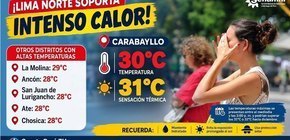 Carabayllo alcanza 30 °C y sensación térmica llega a 31 °C
