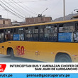 Interceptan bus y amenazan chofer de la Línea 50 en San Juan de Lurigancho