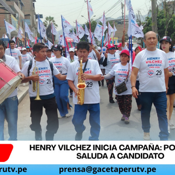 Candidato Henry Vilchez inicia campaña con masiva caminata en Comas