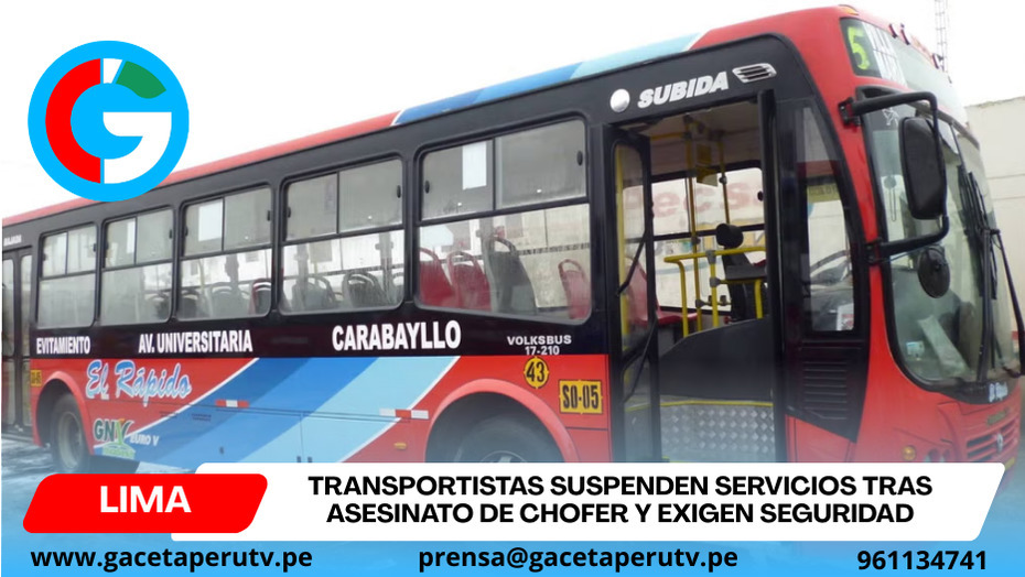 Transportistas suspenden servicios tras asesinato de chofer y exigen seguridad