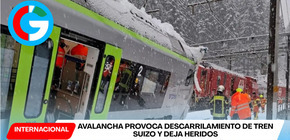 Avalancha provoca descarrilamiento de tren suizo y deja heridos