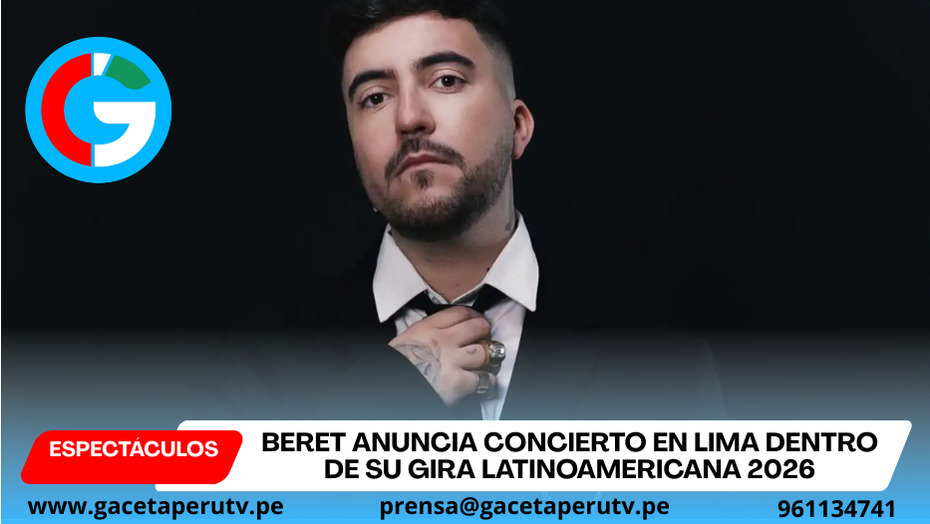Beret anuncia concierto en Lima dentro de su gira latinoamericana 2026