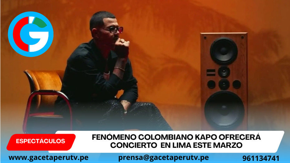 Fenómeno colombiano Kapo ofrecerá concierto histórico en Lima este marzo