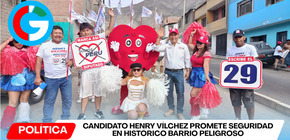 Candidato Henry Vílchez promete seguridad en histórico barrio peligroso de Belaunde