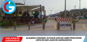 Alameda Coronel Althaus aún no abre pese estar lista en San Juan de Lurigancho