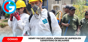 Henry Vilchez lidera jornada de limpieza en cementerio de Belaúnde
