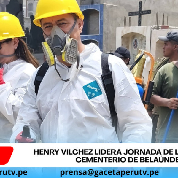 Henry Vilchez lidera jornada de limpieza en cementerio de Belaúnde
