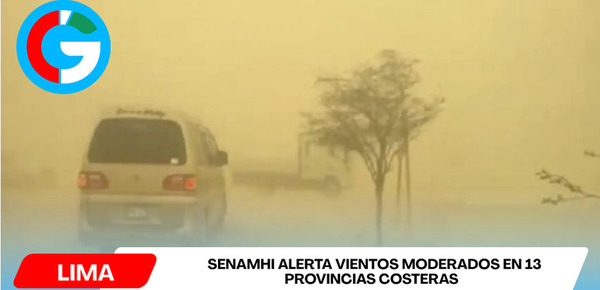 Senamhi alerta vientos moderados en 13 provincias costeras del Perú