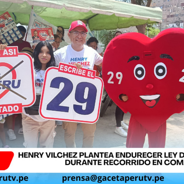 Henry Vilchez recorre Comas y propone endurecer ley de flagrancia