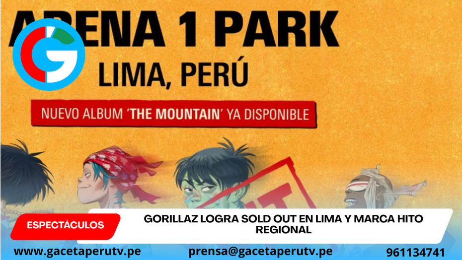 Gorillaz logra sold out en Lima y marca hito regional