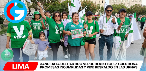 Candidata del Partido Verde Rocío López pide voto consciente y denuncia crisis social nacional
