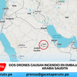 Drones impactan embajada de Estados Unidos en Riad provocando incendio