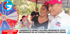 Candidato a Diputado Henry Vilchez orienta voto ciudadano en Comas rumbo a elecciones