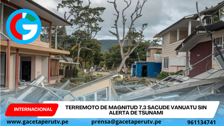Terremoto de magnitud 7,3 sacude Vanuatu sin alerta de tsunami
