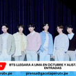 BTS llegará a Lima en octubre y alistan venta de entradas