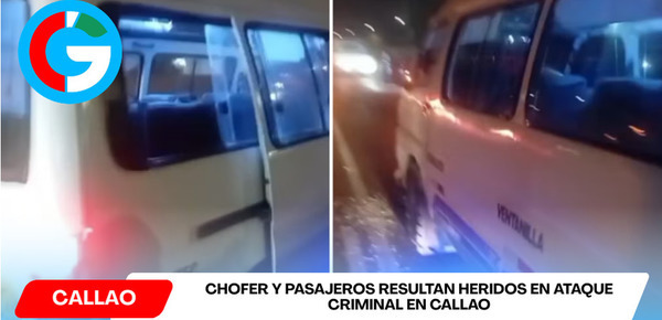Delincuentes balean combi en el Callao dejando conductor y pasajeros heridos