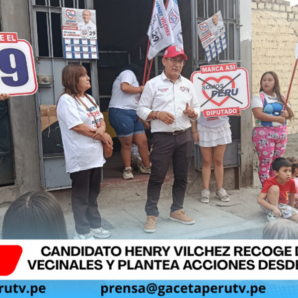 Candidato Henry Vilchez presenta propuestas y escucha demandas ciudadanas en Comas