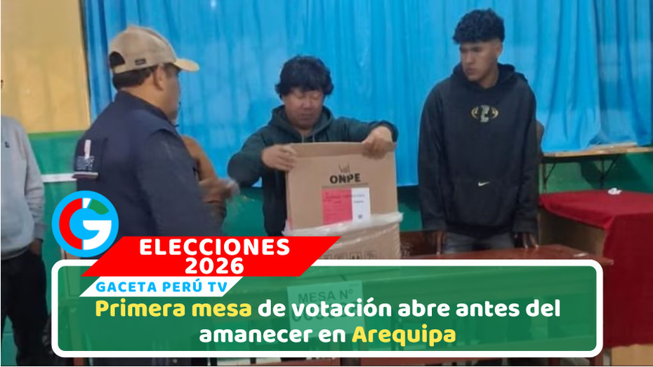 Primera mesa electoral se instala antes del amanecer en Arequipa