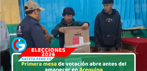Primera mesa electoral se instala antes del amanecer en Arequipa