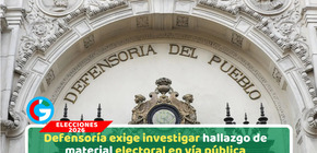 Defensoría exige investigar hallazgo de material electoral en vía pública