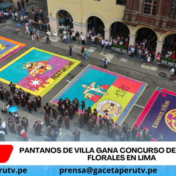 Pantanos de Villa gana concurso de alfombras florales en Lima