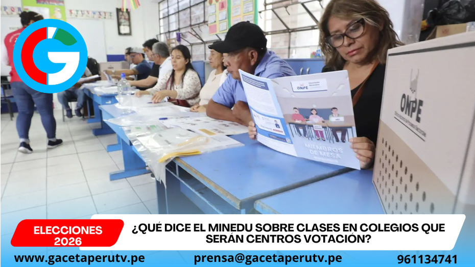 ¿Qué dice el Minedu sobre clases en colegios que serán centros votación?