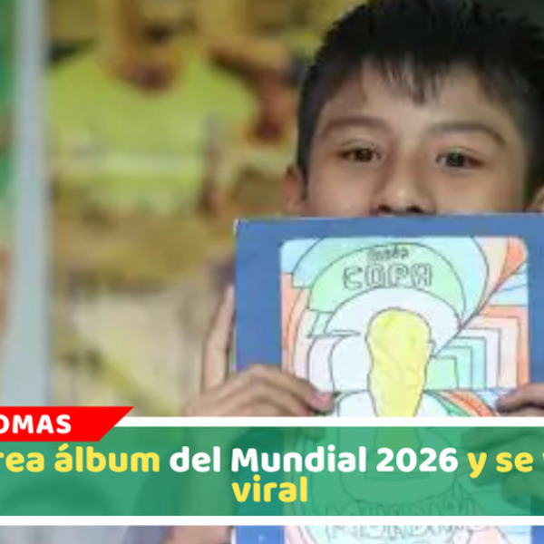 Niño crea álbum del Mundial 2026 y se vuelve viral