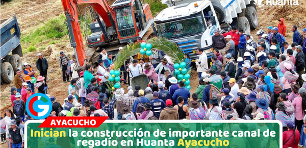 Inician la construcción de importante canal de regadío en Huanta Ayacucho