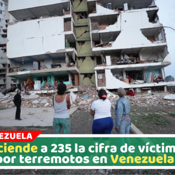 Gobierno de Venezuela eleva a 235 los muertos por terremotos