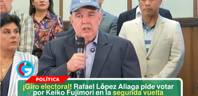 López Aliaga pide votar por Keiko Fujimori este próximo domingo