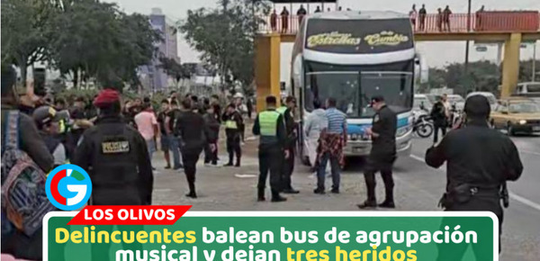 Tres heridos tras ataque armado contra bus de músicos en Los Olivos