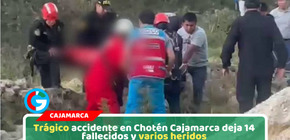Despiste de combi deja 14 muertos en carretera Cajamarca
