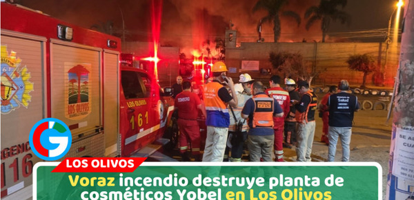 Incendio de gran magnitud consume fábrica Yobel en Los Olivos