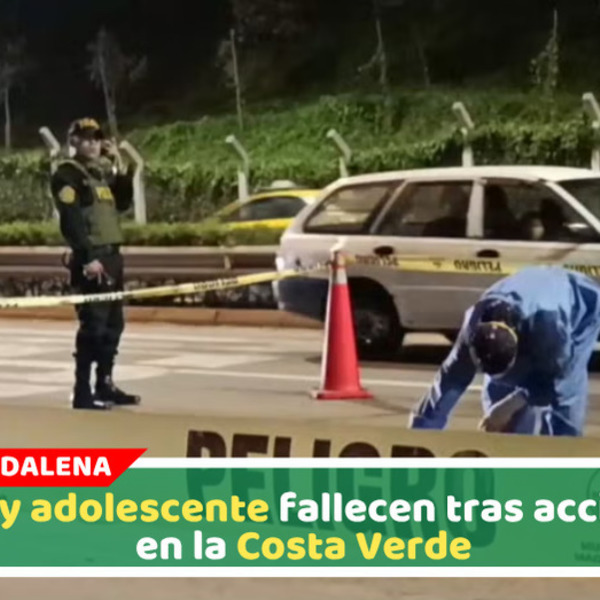 Dos personas mueren tras despiste de motocicleta en Magdalena