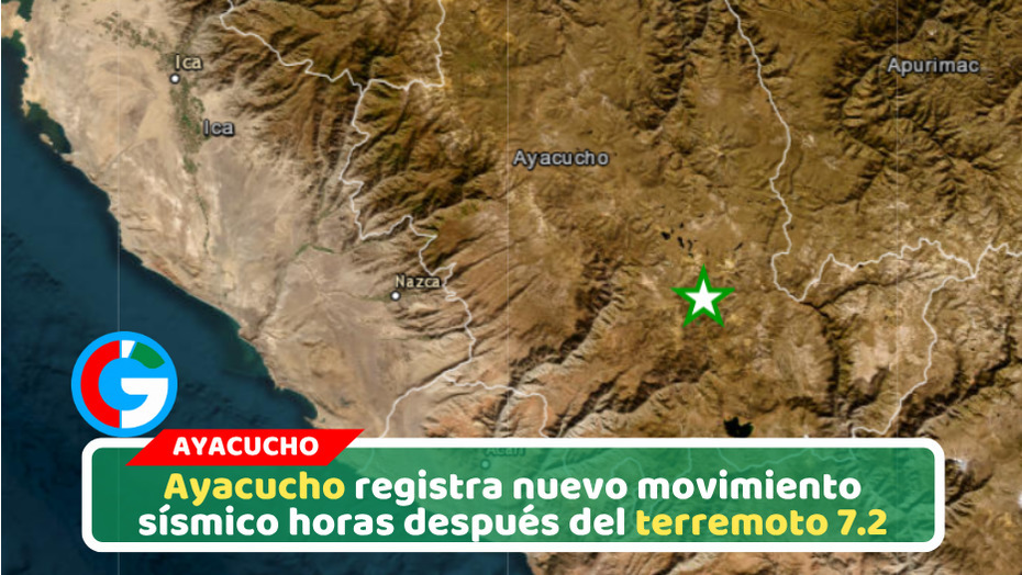 Nuevo sismo de magnitud 4.2 remeció Ayacucho tras terremoto de 7.2