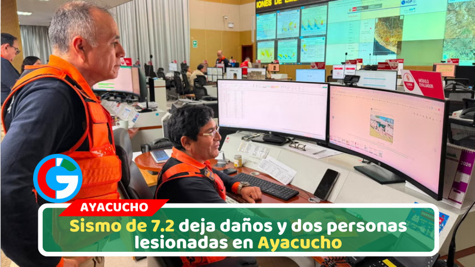Terremoto de 7.2 en Ayacucho afecta viviendas y establecimientos de salud.