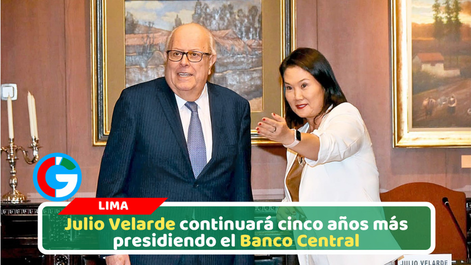 Keiko Fujimori ratifica a Julio Velarde para dirigir cinco años