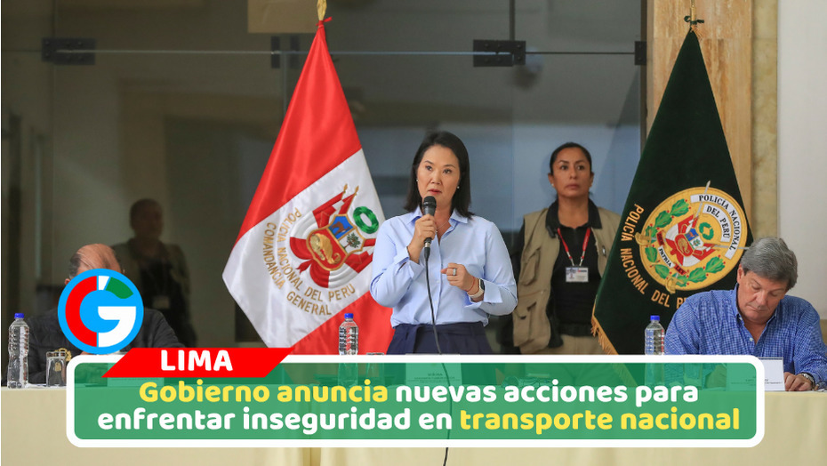 Fujimori anuncia medidas contra inseguridad tras reunión con transportistas