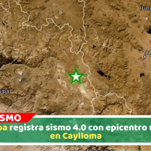 Sismo de magnitud 4.0 remeció Arequipa esta tarde sin daños