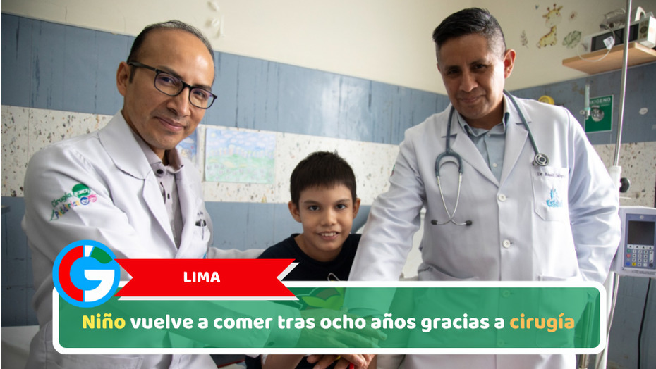 Lima, niño vuelve a comer tras ocho años gracias a cirugía