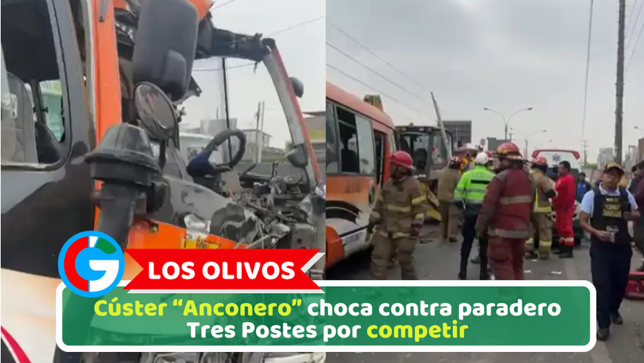 Los Olivos: Cúster “Anconero” choca contra paradero Tres Postes por competir