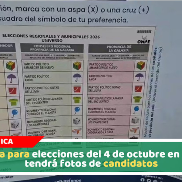 Cédula para elecciones del 4 de octubre en Ica no tendrá fotos de candidatos