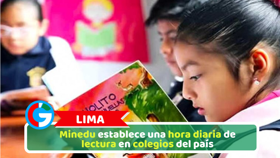 Minedu establece una hora diaria de lectura en colegios del país
