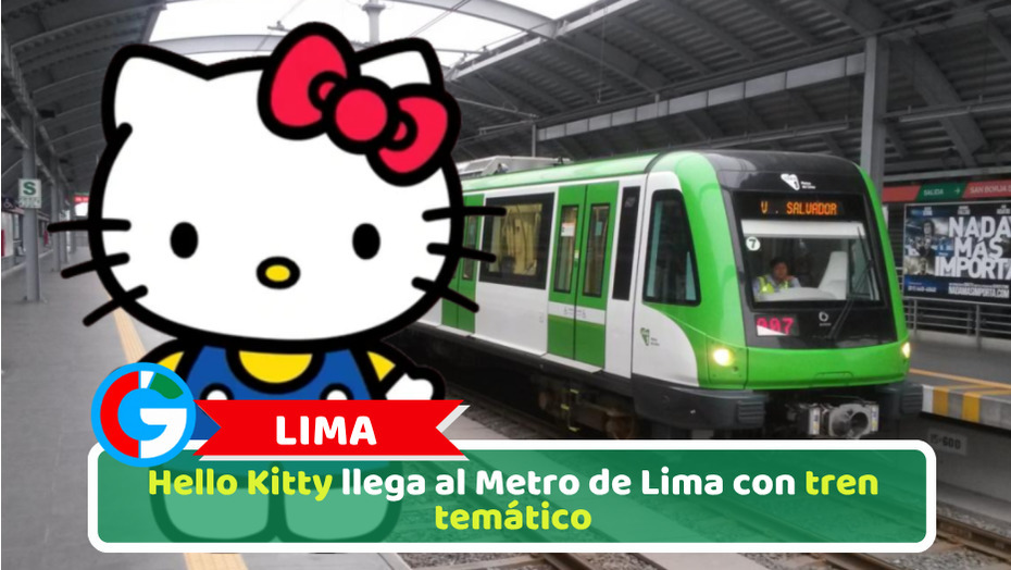 Lima: Hello Kitty llega al Metro de Lima con tren temático