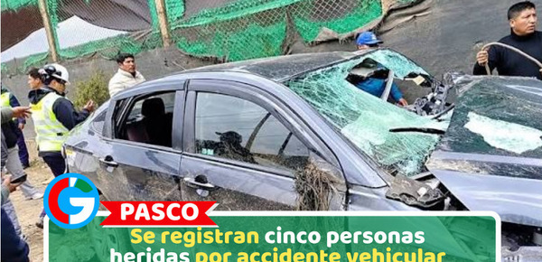 Pasco: Se registran cinco personas heridas por accidente vehicular