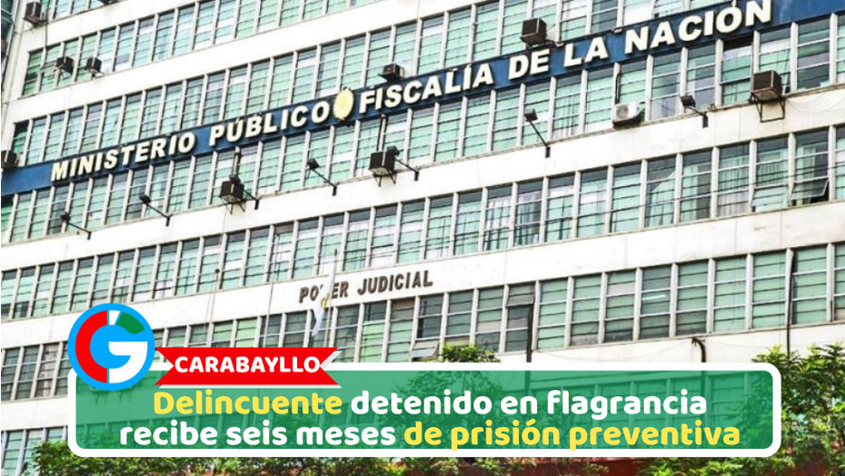 Carabayllo: Delicuente detenido en flagrancia recibe seis meses de prisión preventiva