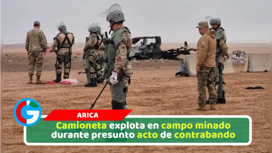 Camioneta explota en campo minado durante presunto acto de contrabando