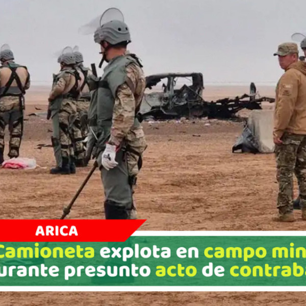 Camioneta explota en campo minado durante presunto acto de contrabando