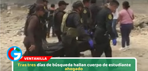 Tras tres días de búsqueda hallan cuerpo de estudiante ahogado 