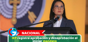 Nacional: IEP registra aprobación y desaprobación al iniciar mandato